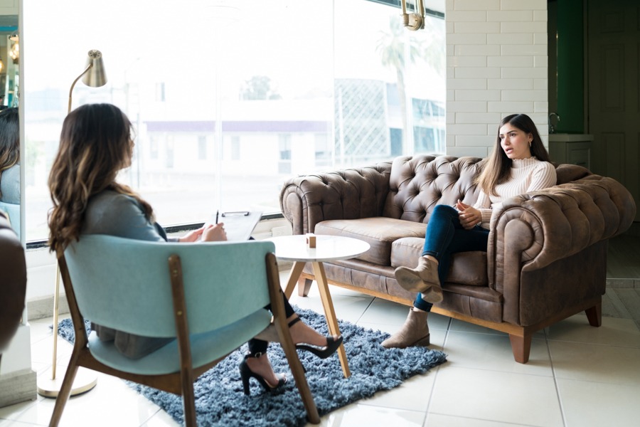 a woman in individual therapy